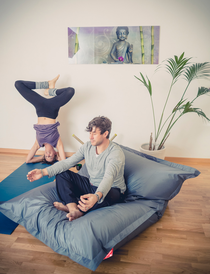 QSack Yoga Sitzsack Position Sitzsack Position